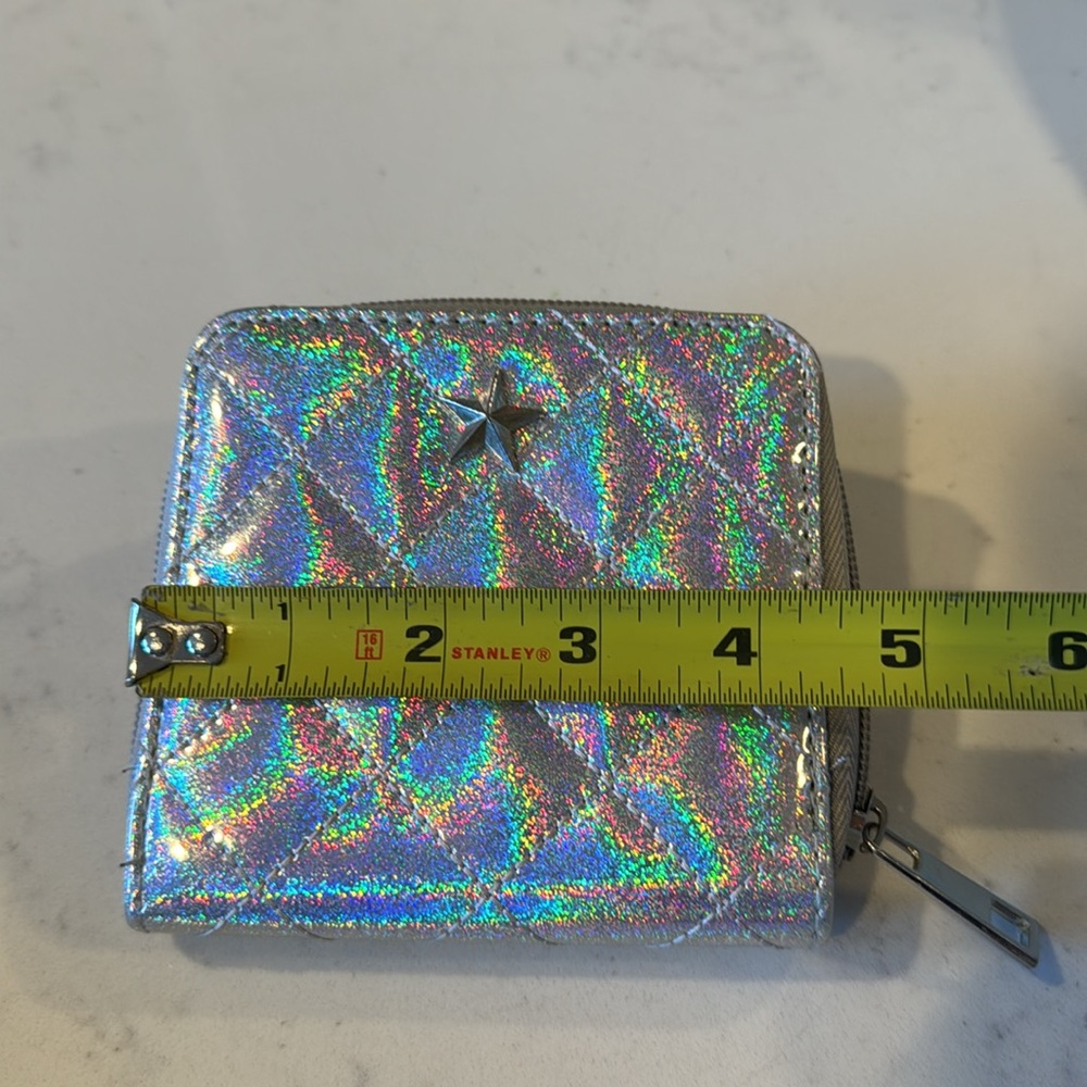 Silver, iridescent wallet - Picture 6 of 7